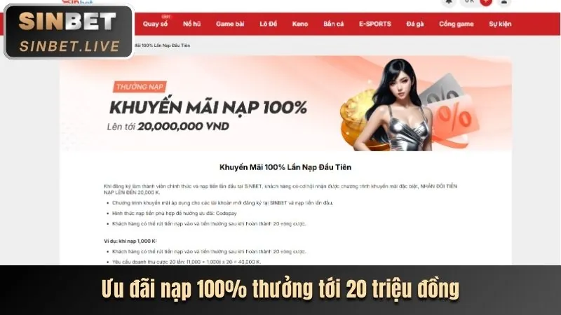 Banner khuyến mãi chào mừng tại zb368